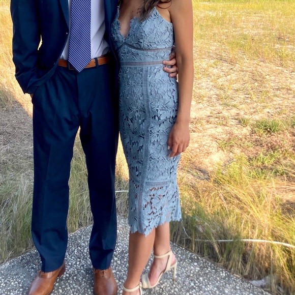 Bardot Dresses & Skirts - Blue Bardot cocktail wedding guest dress revolve